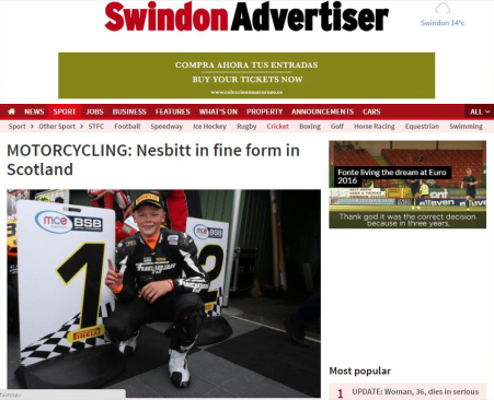Charlie Nesbitt Swindon Advertiser June 2016