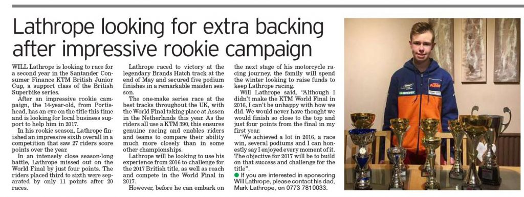 Will Lathrope Bristol Evening Post 30 Nov 2016