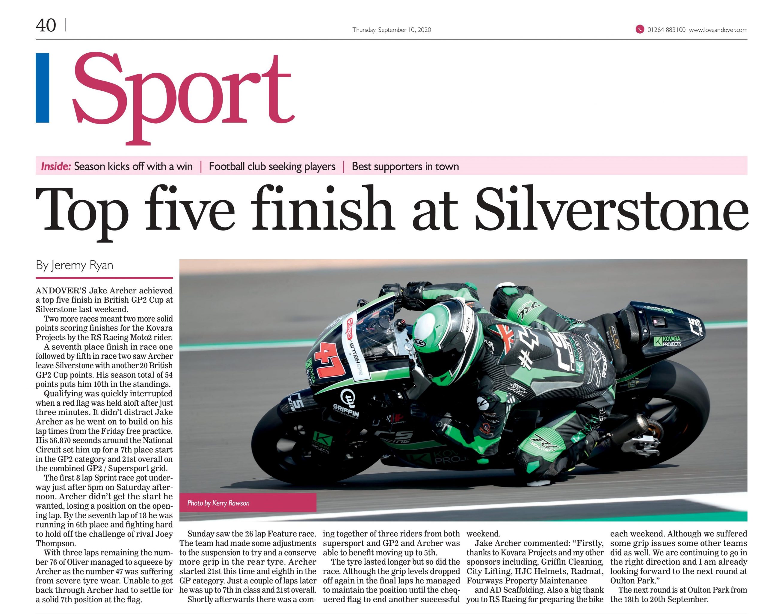 Top five at Silverstone for Archer